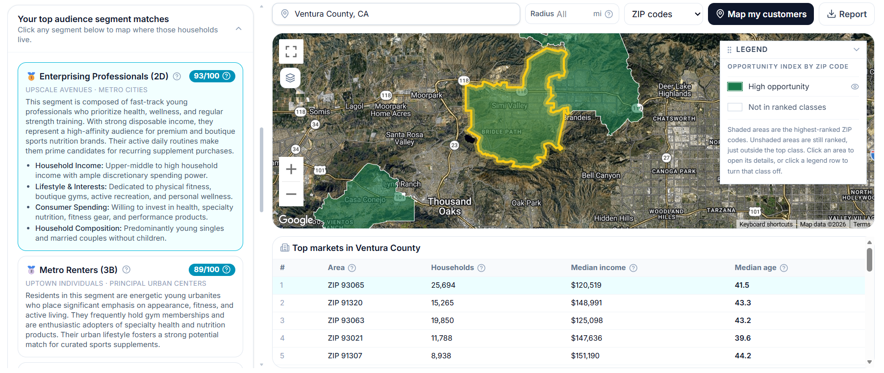 Find your customer segments, and see exactly where they live